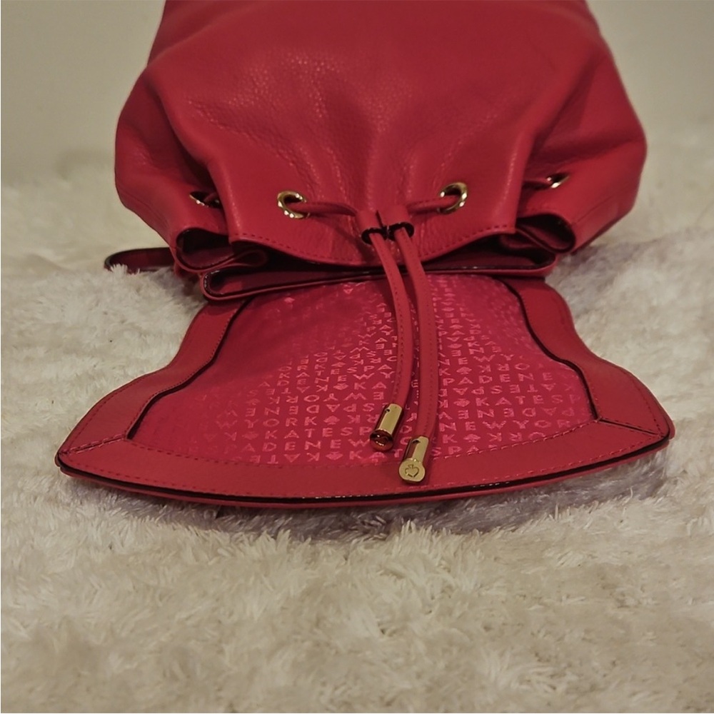 Kate Spade Pink Pebbled Leather Backpack NWT - Picture 7 of 7